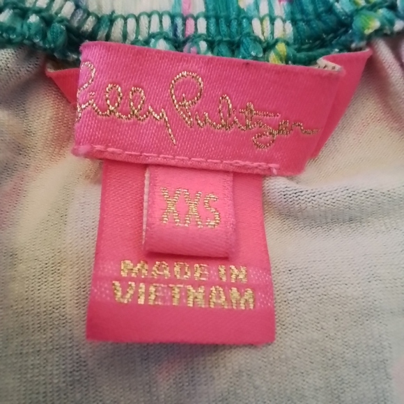 Lilly Pulitzer Lana Skort Romper Maldives Green Turtle Wave Off-Shoulder XXS - Picture 9 of 10